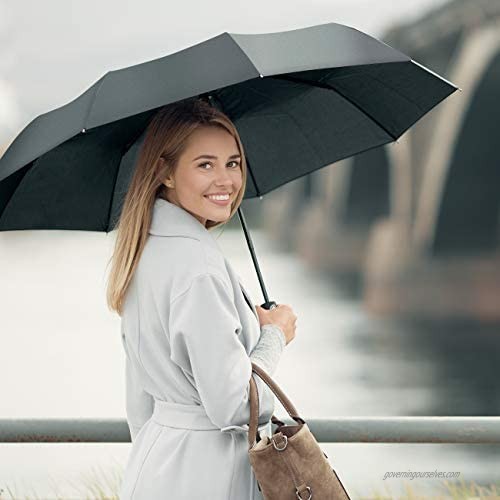 RAIN-A-BOVE Umbrella – Windproof Collapsible Travel Umbrella with Teflon Coating and Auto Open and Close