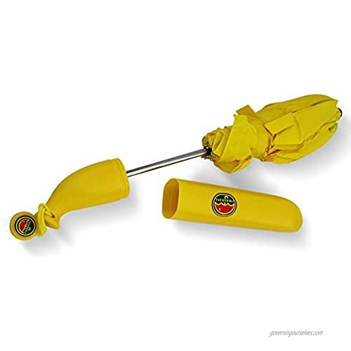 Sun Rain Umbrella UM-Banana Folding Yellow Umbrella UV Protection for Outdoor Activities Fancy Gifts