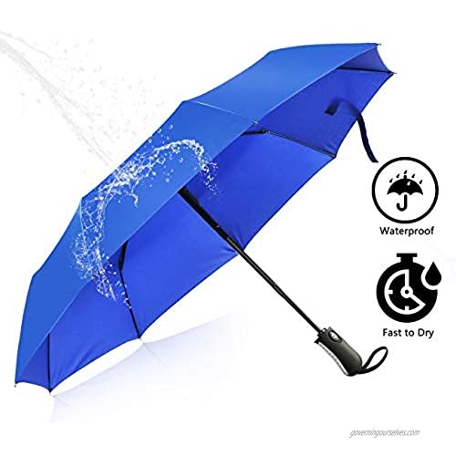 UROPHYLLA Windproof Travel Umbrella Compact Folding Umbrella Automatic Open Close WIND-DEFYING 9-RIB Lightweight Small Umbrella for Backpack