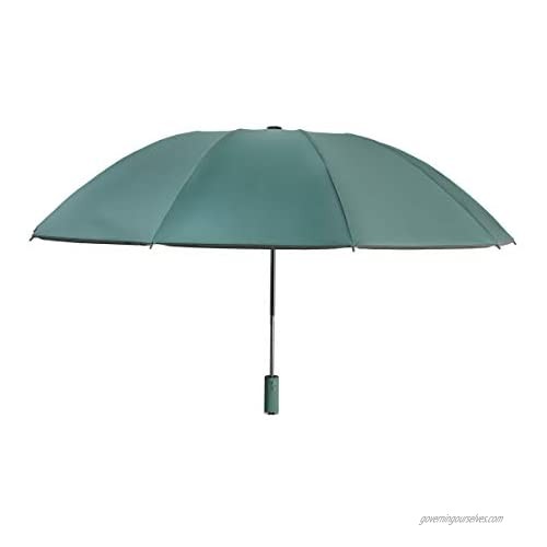 Wind proof rain proof UV proof folding umbrella vehicle reverse umbrella angel halo reflective umbrella (blackish green)
