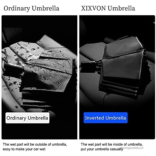 XIXVON UPF50+ Sun Protective Reverse Folding Automatic Umbrella Reflective Safety Strip Travel Umbrella 13 Pro
