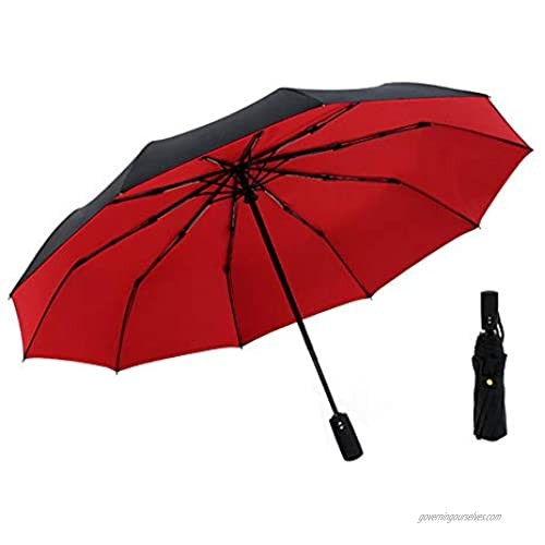 Ywong Compact Folding Umbrellas  Windproof Travel Umbrella Auto Open and Close Travel Double Canopy Umbrella for Women Men
