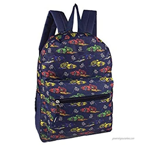 24 Pack - 15 Inch Printed Bulk Backpacks in 3 Assorted Styles - Case of Wholesale Bookbags (Assorted 1)