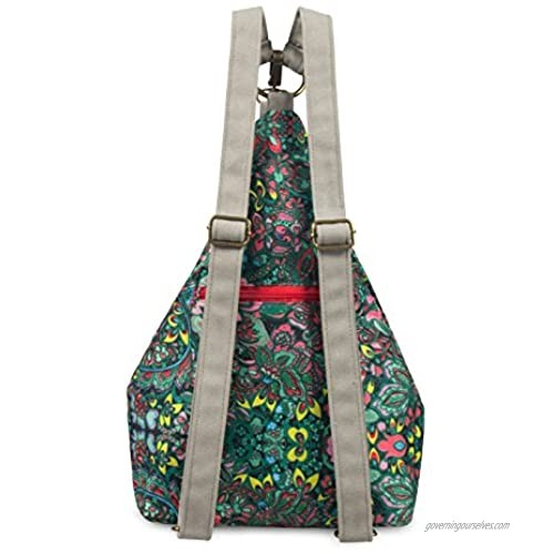 Black Butterfly Original Women's Bohemia National Style Canvas Backpack Shoulder Bag (small) (M)