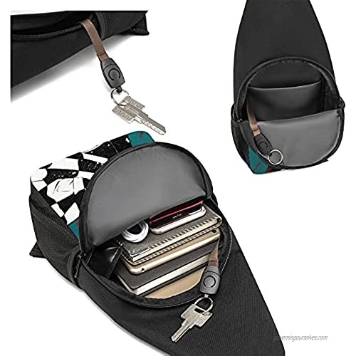Demon Slayer Crossbody Bags Anime Multifunction Sling Bag Adjustable Small Shoulder Chest bag for Women Mens Sports Camping Hiking Shoulder Bag Backpack