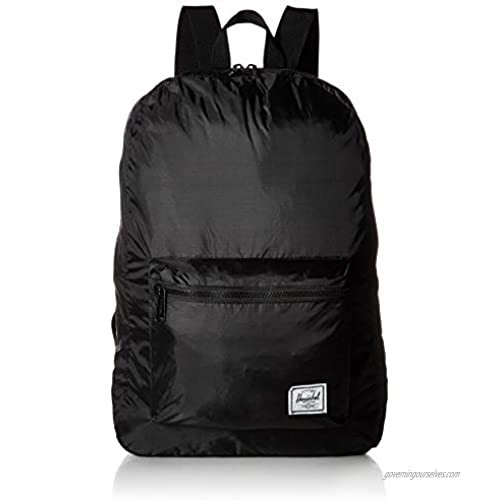 Herschel Packable Casual Daypack  Black/Black  17.75" x 12.5"  24.5L