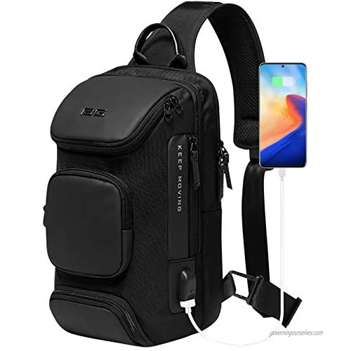 JUMO CYLY Large-capacity Sling Chest Bag  Anti Theft Crossbody Bag for Men USB Shoulder Daypack