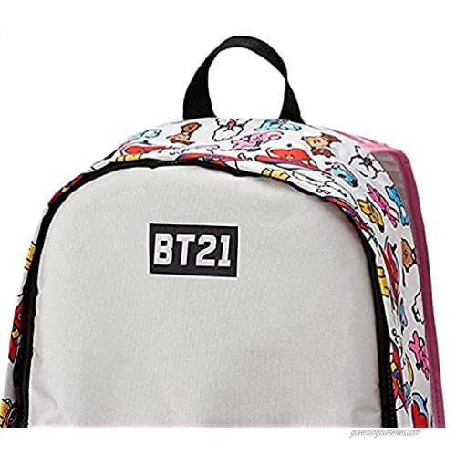 Line Friends BT21 Tiedye Backpack - Allover Backpack - Tata Van Chimmy Cooky Shooky and RJ (Allover)