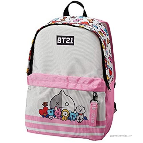 Line Friends BT21 Tiedye Backpack - Allover Backpack - Tata  Van  Chimmy  Cooky  Shooky and RJ (Allover)