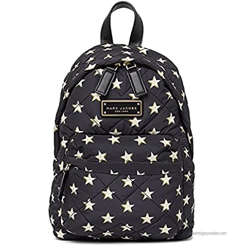 Marc Jacobs M0016941-974 Stars Printed Pattern With Gold Hardware Women's Small Black Backpack