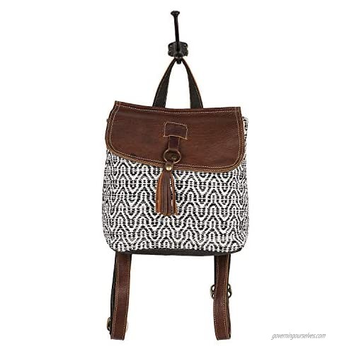 Myra Bag Leffi's Upcycled Canvas & Leather Backpack S-1567