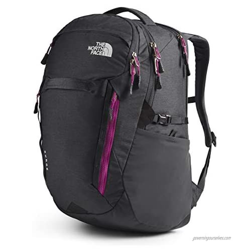 The North Face Women's Surge Backpack Asphalt Grey Light Heather/Wild Aster Purple One Size