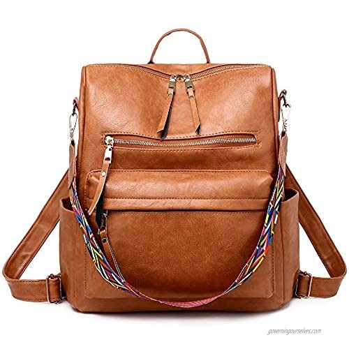 Tom Clovers Women Leather Backpack Daypack Casual Fashion Bag