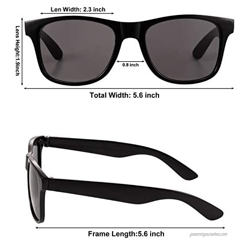 60 Pairs Vintage Sunglasses Black Classic Sunglasses Plastic Retro Style Eyewear for Party Accessories Women and Men Favors
