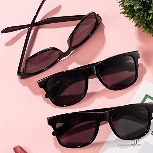 60 Pairs Vintage Sunglasses Black Classic Sunglasses Plastic Retro Style Eyewear for Party Accessories Women and Men Favors