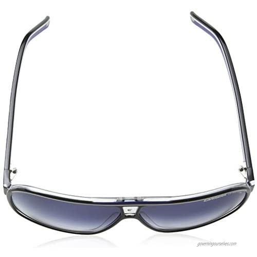Carrera Grand Prix 2/S Rectangular Sunglasses Black/Blue Shaded 64mm 9mm