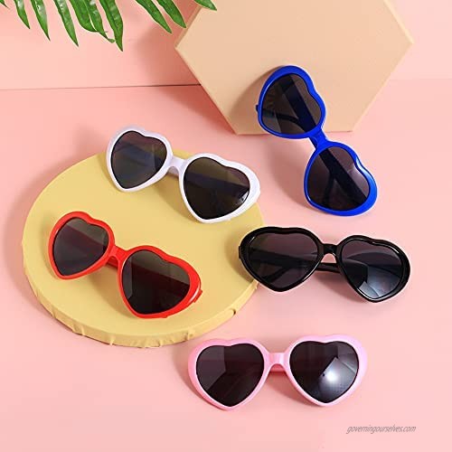 Dozen Pack Heart Shape Sunglasses for Adult and Kids Party Favor Supplies Holiday Accessories Collection UV400 Protection