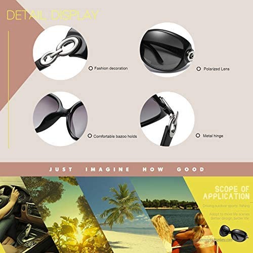 Duco Polarized Sunglasses for Women Retro Frame Sun Glasses Vintage Shades UV Protection 1220