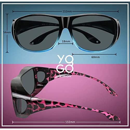 Fit Over Wrap Sunglasses Polarized Lens Wear Over Eyeglasses 100% UV Protection for Men and Women