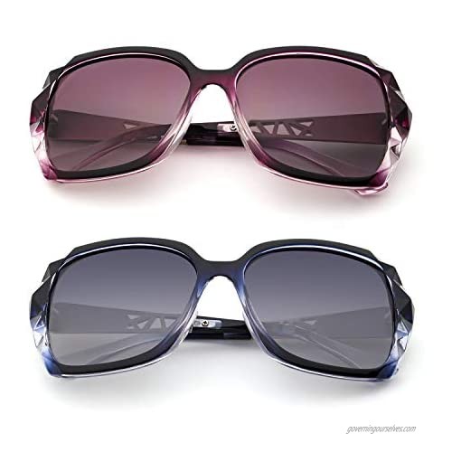 LECKIRUT Oversized Sunglasses for Women Polarized UV Protection Classic Fashion Ladies Shades