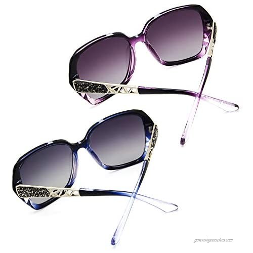 LECKIRUT Oversized Sunglasses for Women Polarized UV Protection Classic Fashion Ladies Shades