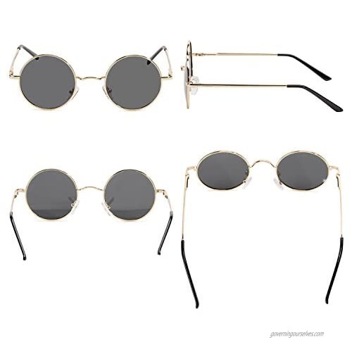 NIEEPA John Lennon Vintage Round Polarized Hippie Sunglasses Small Circle Sun Glasses