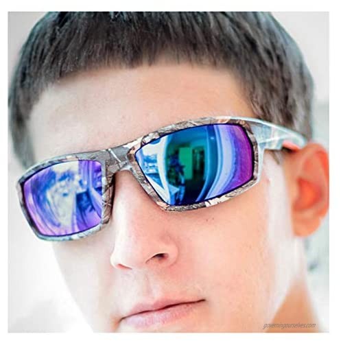 Polarized Camouflage Sport Fishing Sunglasses for Men and Women - Ideal Blue S