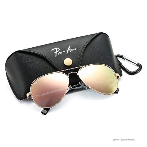 Pro Acme Polarized Aviator Sunglasses for Men and Women 100% UV Protection 58mm