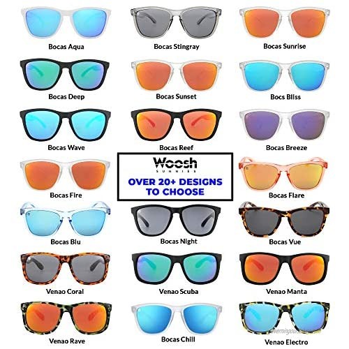 WOOSH Polarized Lightweight Sunglasses for Men and Women -Unisex Sunnies for Fishing Beach Running Sports and Outdoors