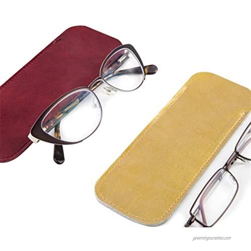 2 pcs Genuine leather eyeglasses case Eyeglasses holder Glasses case Glasses holder Portable eyeglasses case
