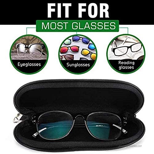 2pcs Sunglasses Soft Case Ultra Light Portable Neoprene Zipper Glasses Soft Case Eyeglass Safety Pouch Zipper Box Case with Belt Clip Leopard