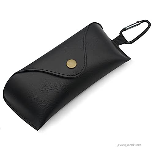 Abwuulq-Sunglasses case with portable hook ，sunglasses case hard shell ，Button closure，unisex
