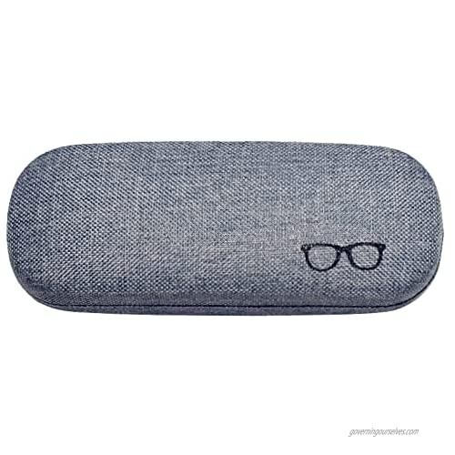 Eye Glasses Case Hard Case Clam Shell Eyeglass Case With Soft Inner Lining Great As An Eye Glass Carry Case 52113 (Blue)