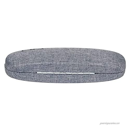 Eye Glasses Case Hard Case Clam Shell Eyeglass Case With Soft Inner Lining Great As An Eye Glass Carry Case 52113 (Blue)