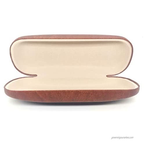 Eyeglasses Case Hard Shell Portable Protective Cases for Glasses Brown Color for Kids，Women and Men