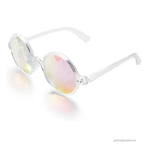 Festivals Kaleidoscope Rave Glasses Rainbow Prism Sunglasses Goggles Mask Free