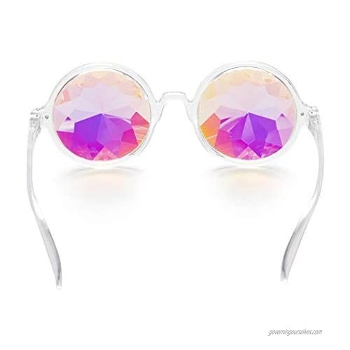 Festivals Kaleidoscope Rave Glasses Rainbow Prism Sunglasses Goggles Mask Free