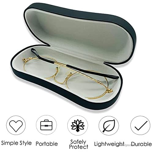 Folaxshoo Hard Shell Eyeglasses Case Unisex Protective Holder Clamshell Storage Case