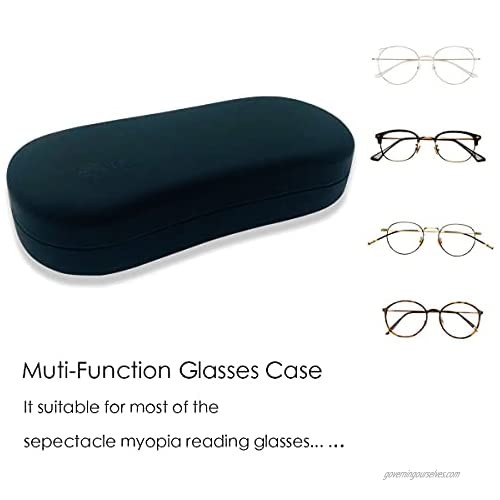 Folaxshoo Hard Shell Eyeglasses Case Unisex Protective Holder Clamshell Storage Case