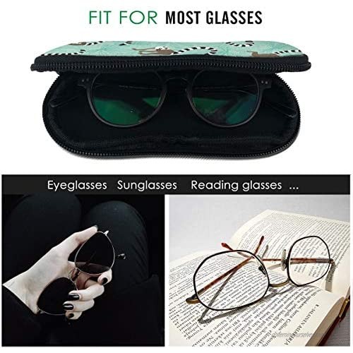 Foruidea Sunglasses Case Ultra Light Portable Neoprene Zipper Eyeglass Soft Case