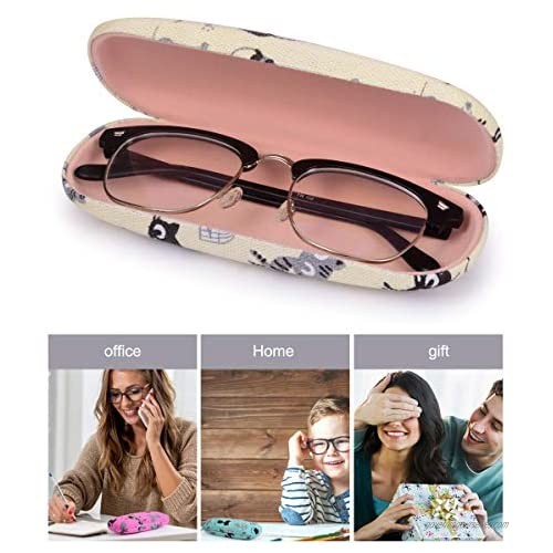 Hard Shell Clamshell Eyeglasses Case Raylove 3 Piece Unisex Portable Glasses Protection Case