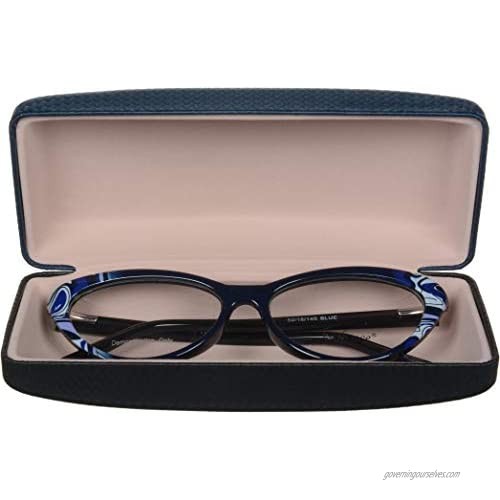 Hard Shell Eyeglass Case Clamshell Fits Large Frame Glasses Sunglasses for Women Men