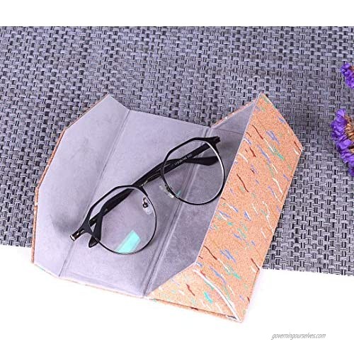 Manisho Vegan Cork Eyeglasses Case Eco Friendly No Leather Sunglassed Box Case