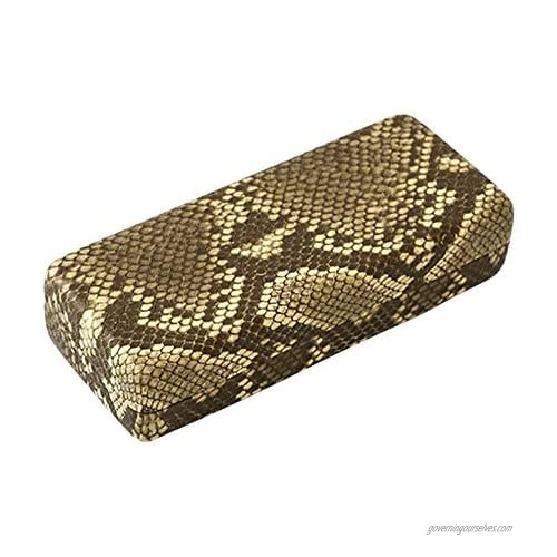 OKINAN Glasses Case of Snake Pattern  Stylish and Portable Sunglasses Case with a Cleaning Cloth for Women