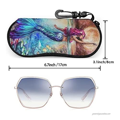 Paw Print White Black Sunglasses Soft Case Portable Travel Glasses Case Neoprene Zipper Eyeglass Bag for women Men