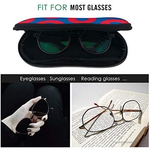 Phish Circles Glasses Case With Carabiner Ultra Light Portable Neoprene Zipper Sunglasses Soft Case