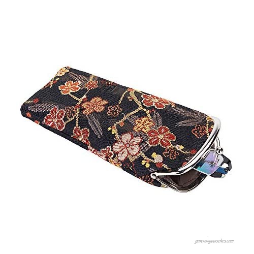 Signare Tapestry Glasses Case for Women Eyeglass Case with Ume Sakura Design Japanese Style