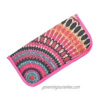 Soft Fabric Slip In Eyeglass Case For Women & Men  Assorted Colorful Designs