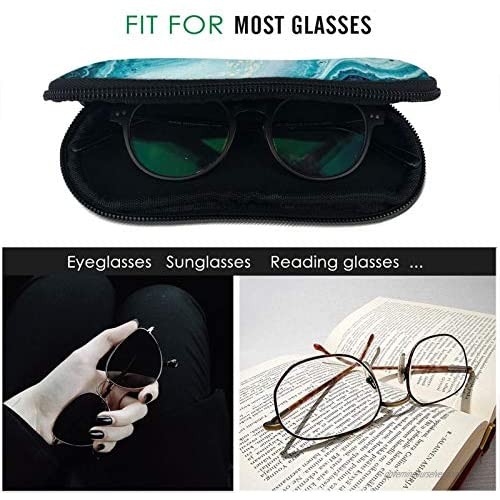 Sunglasses Soft Case With Carabiner Neoprene Zipper Ultra Light Portable Eyeglasses Glasses Case For Women And Men