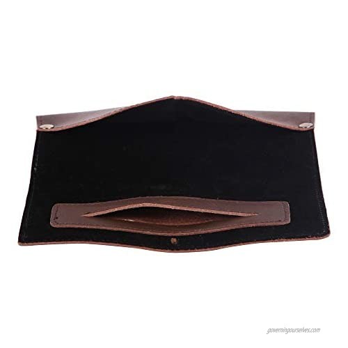 The Leather Warehouse Leather Sunglasses cover | case to keep business cards | credit cards - Brown